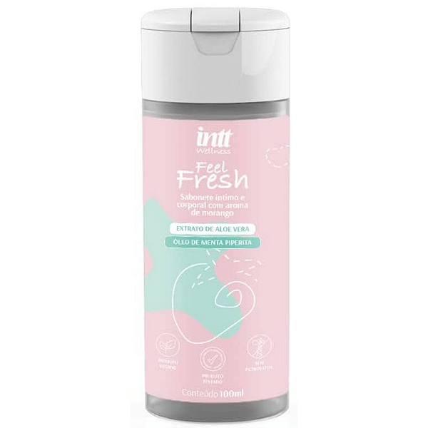 Feel Fresh Sabonete Líquido Íntimo e Corporal Intt Morango 100ml
