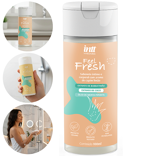 Feel Fresh Sabonete Líquido Íntimo e Corporal Intt Capim Limão 100ml