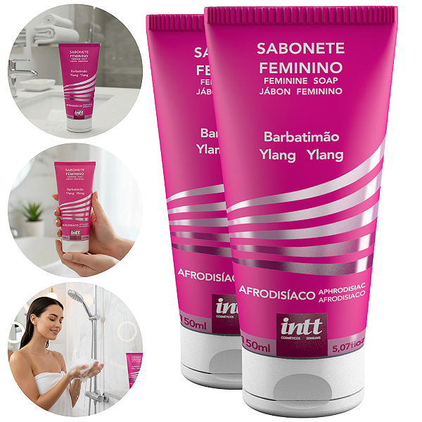 Sabonete Líquido Feminino Ylang Ylang Intt Barbatimão 150g - Kit 2 und