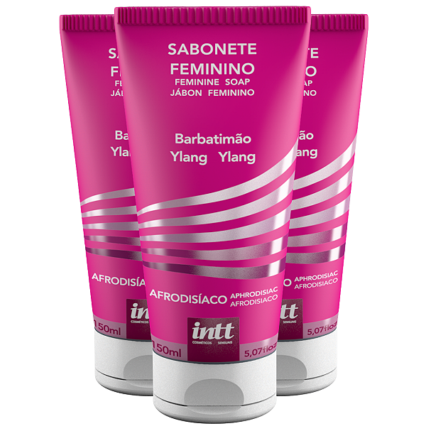 Sabonete Líquido Feminino Ylang Ylang Intt Barbatimão 150g - Kit 3 und