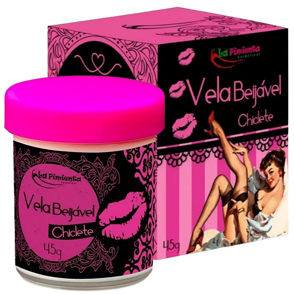 Vela Beijável Chiclete La Pimienta Óleo de Massagem 45g