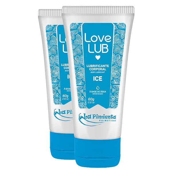 Love Lub Lubrificante Corporal Ice La Pimienta 60g - Kit 2 und