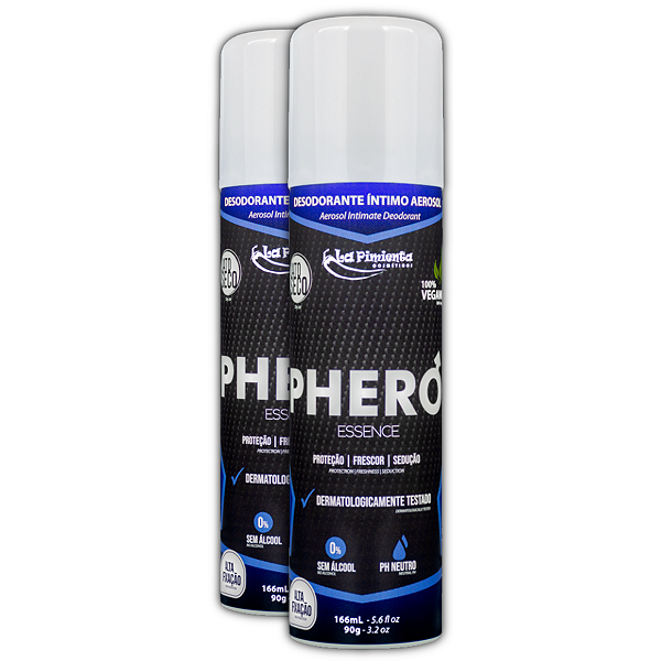 Desodorante Intimo Masculino PHERO La Pimienta Essence 166ml - Kit 2 und