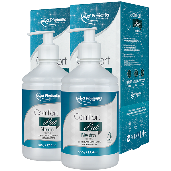 Comfort Lub Lubrificante Beijável Neutro La Pimienta 500g - Kit 2 und