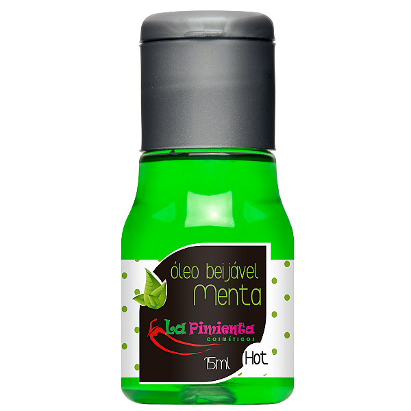 Óleo de Massagem Sensual Beijável Menta Hot La Pimienta 15ml