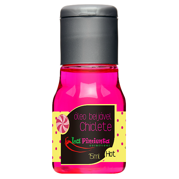Óleo de Massagem Sensual Beijável Chiclete Hot La Pimienta 15ml