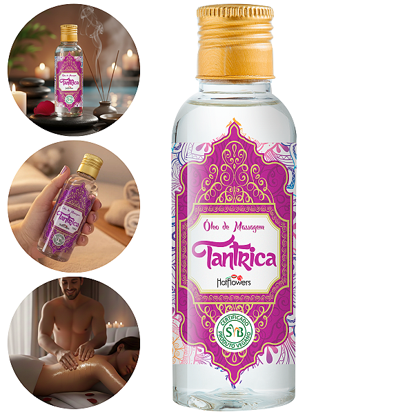 Óleo de Massagem Tântrica Hot Flowers 120ml
