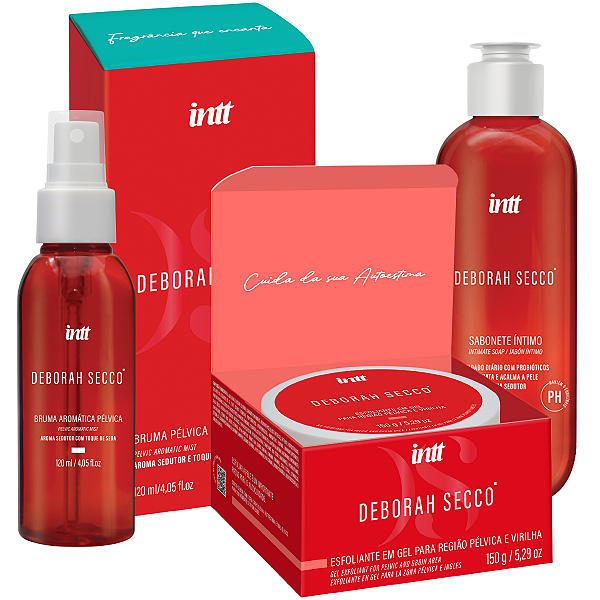 Kit Deborah Secco - Bruma Pélvica 120ml + Esfoliante Gel 150g + Sabonete Íntimo 200ml Intt