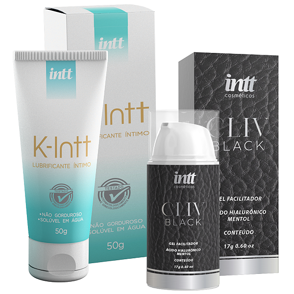Kit Anal - Cliv Black Gel Facilitador 17g + K-Intt Lubrificante Íntimo 50g Intt