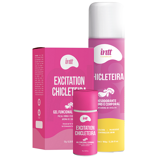 Kit Chicleteira - Gel Excitation 17g + Perfume Íntimo 166ml Intt Chiclete