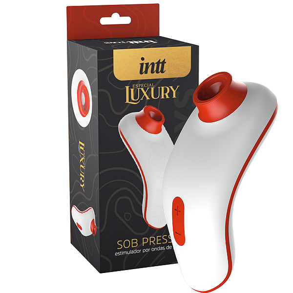 Sob Pressão Intt Sugador de Clitóris Vermelho Com 10 Tipos de ondas USB