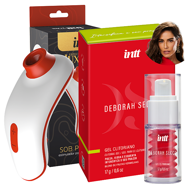 Kit Amantis - Gel Clitoriano 17g Deborah Secco + Sugador de Clitóris Sob Pressão Intt