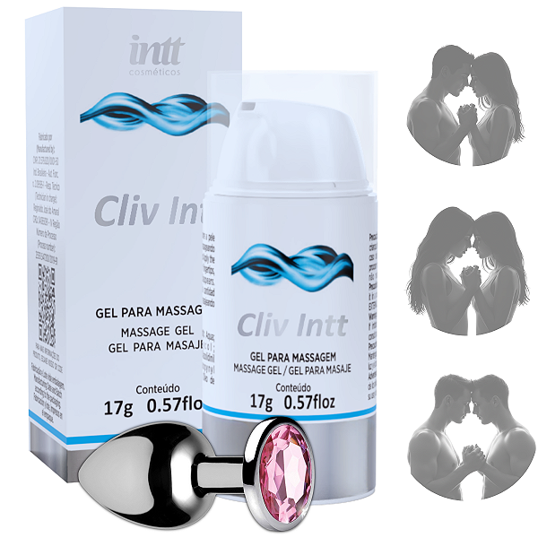 Kit Meu Anal - Cliv Gel Dessensibilizante Intt 17g + Plug P De Luxo