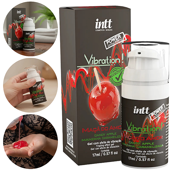 Vibration Power Maçã do Amor Intt Vibrador Líquido Beijável 17ml