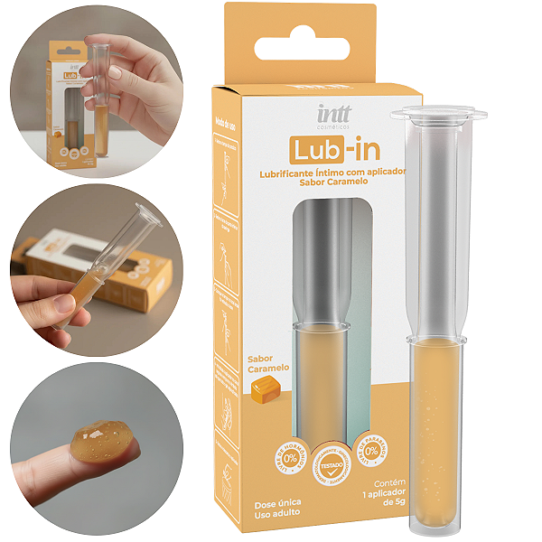 Lub-in Caramelo Intt Gel Lubrificante Íntimo Beijável 5g