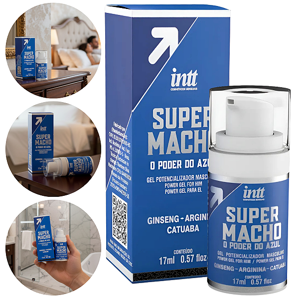 Super Macho Gel Excitante Masculino Intt Com Efeito Vasodilatador 17ml
