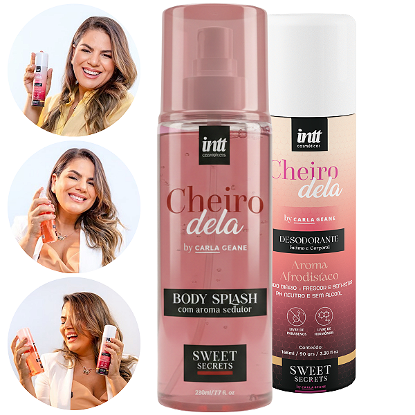 Kit Cheiro Dela Intt Body Splash 230ml + Desodorante 166ml by Carla Geane