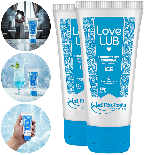 Love Lub Lubrificante Corporal Base Água - Kit 2 und