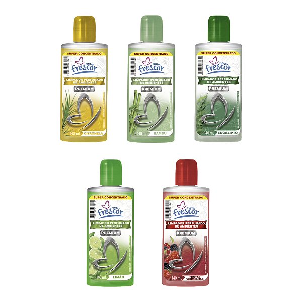 Limpador Perfumado Concentrado Premium Novo Frescor 140ml Diversas Fragrâncias