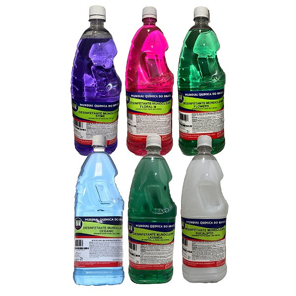 Desinfetante Concentrado Perfumado Diversos Aromas Mundclean 2 Litros Uso Geral