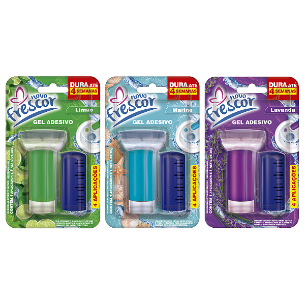 Gel Adesivo com Aplicador 4 aplicações 28g Novo Frescor Duração até 4 Semanas