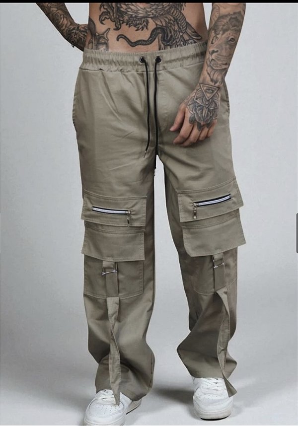 Calça cargo tira