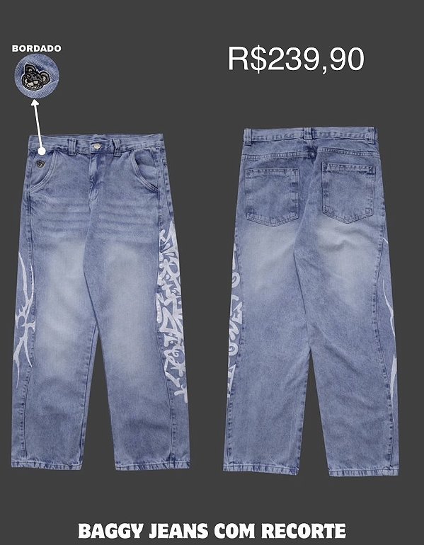 Calça baggy trip side