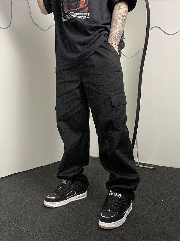 Calça Cargo Preta