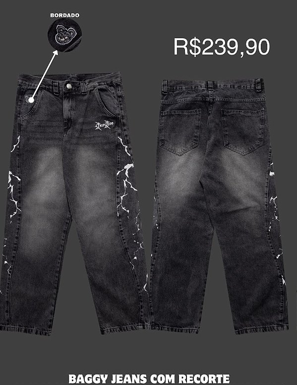 Calça baggy trip side