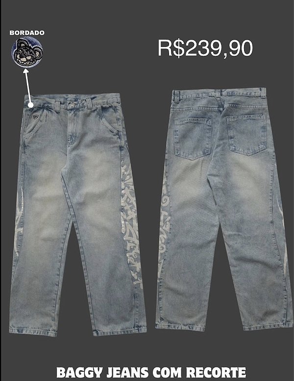 Calça baggy trip side