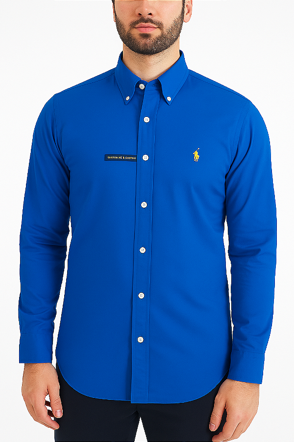 Camisa Ralph Lauren Masculina Azul Royal