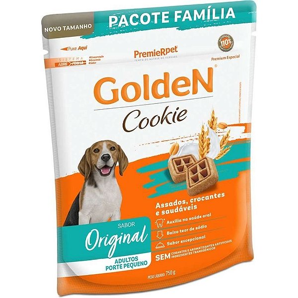 Cookie GoldeN Cães Adultos Porte Pequeno Sabor Original 750g
