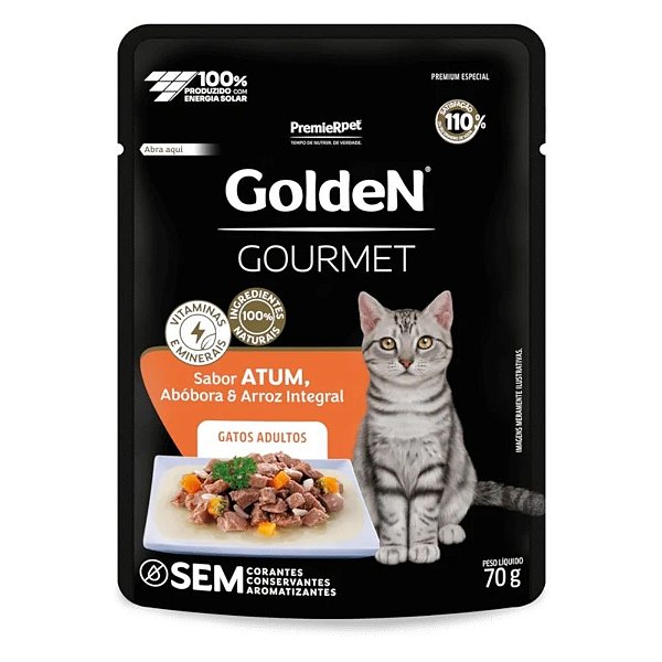 Ração Úmida GoldeN Gourmet Gatos Adultos Sabor Atum