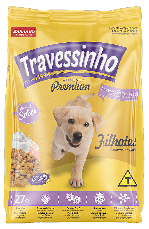 Ração Travessinho Cães Filhotes 1Kg