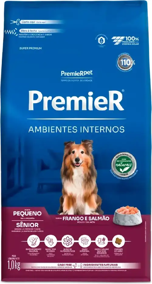 Ração Premier Pet Ambientes Internos Cães Sênior