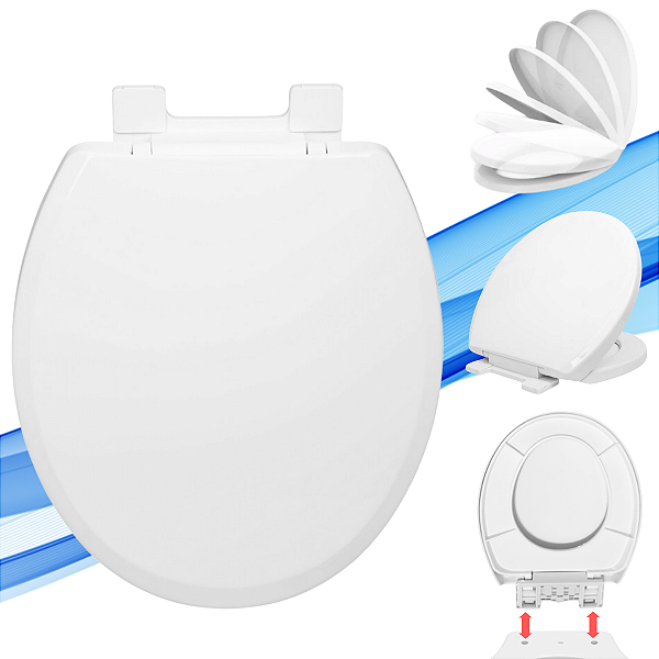 Assento Sanitário Oval Soft Close Com Retira Fácil Vaso 1.6gpf 6.0lpf