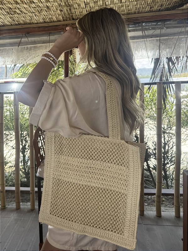Bolsa de Palha Quadrada