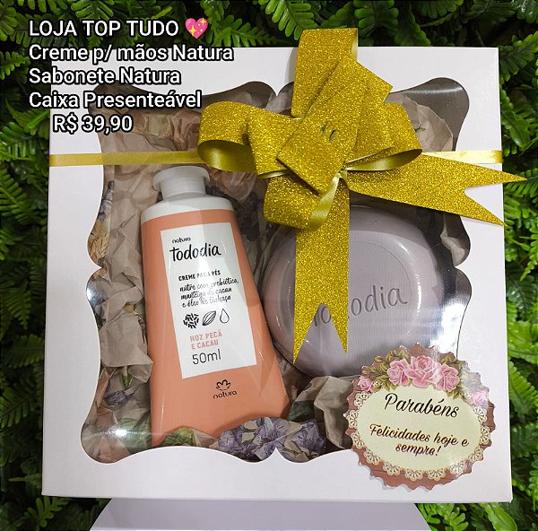 Creme Hidratante para os Pés e Sabonete em Barra Natura Noz Pecã e Cacau