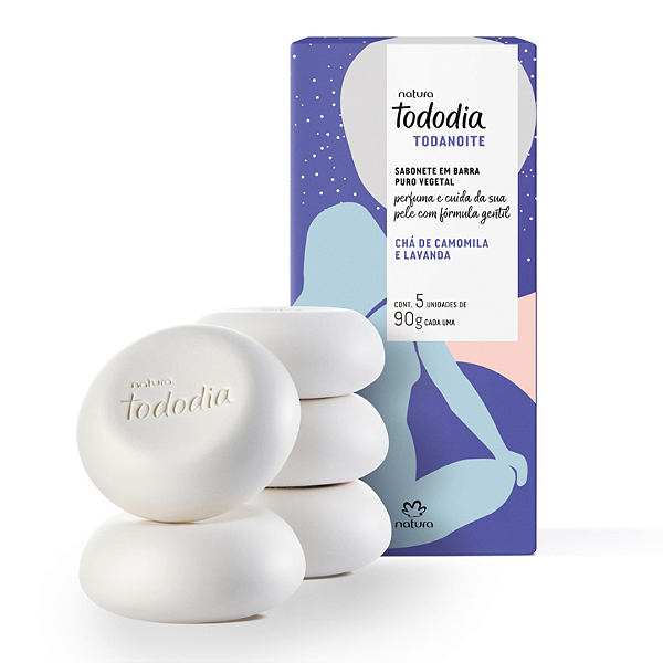 Natura Tododia Caixa Com 5 Unidades De 90g Camomila Lavanda Camomila E Lavanda