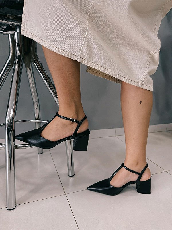 SANTINELLI SLINGBACK PRETO