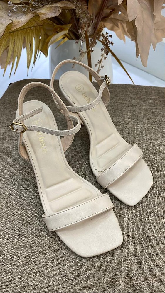 BEBECÊ SANDÁLIA SALTO TAÇA NAPA AVEIA