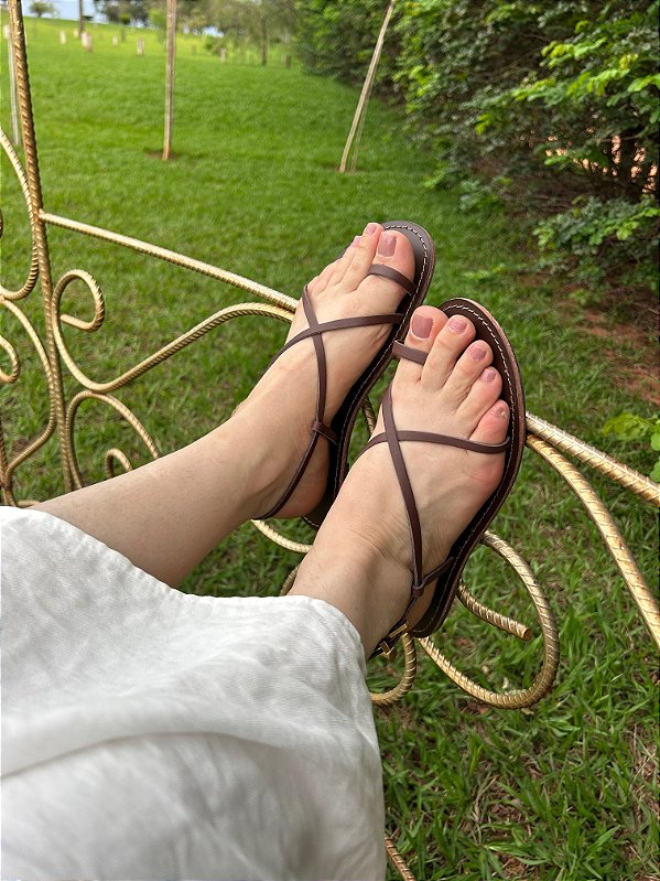 SANTA LOLLA SANDÁLIA RAST NOBRE DARK COCOA