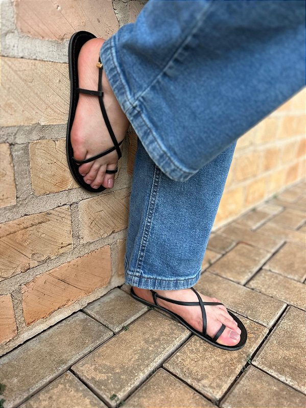 SANTA LOLLA SANDÁLIA RASTEIRA NOBRE SOFT PRETO