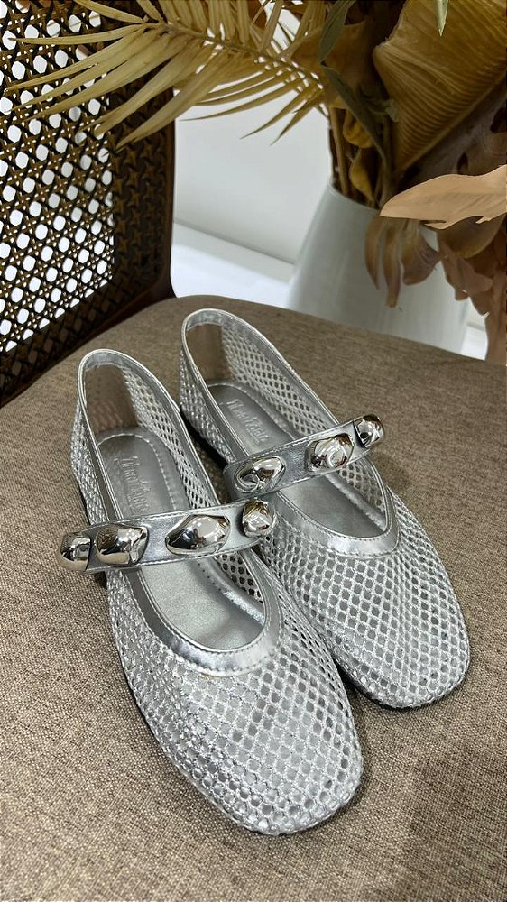 TERRITÓRIO SAPATILHA TELA GLOW METTALIC PRATA