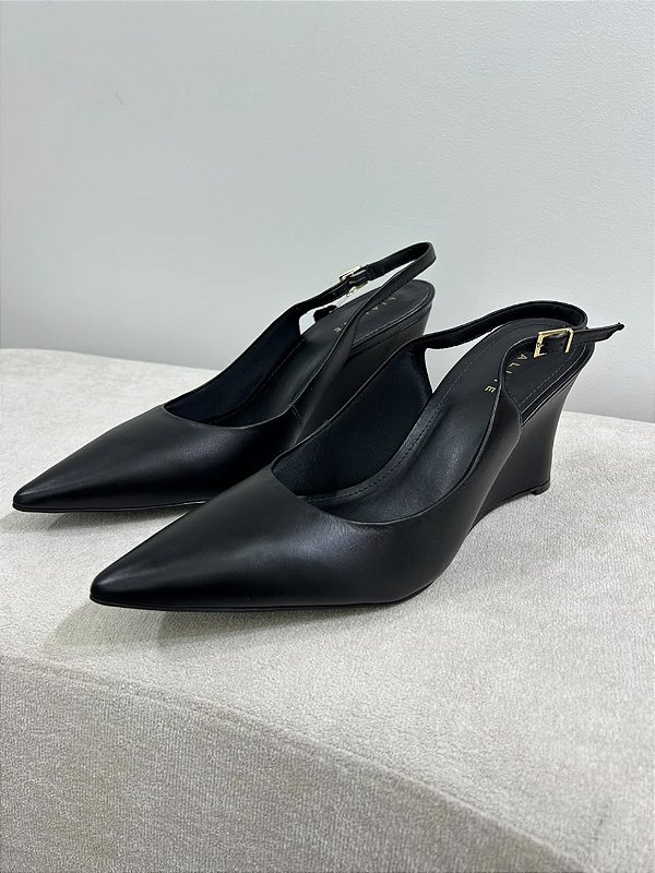 LIA LINE SLINGBACK ANABELA EM COURO