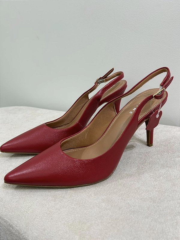 LIA LINE SLINGBACK SLIM FLY SHOES ROSSO