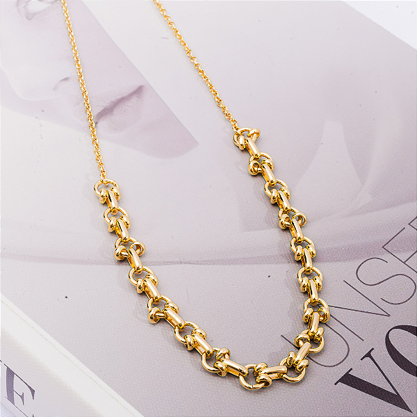 Colar elo português espaçado