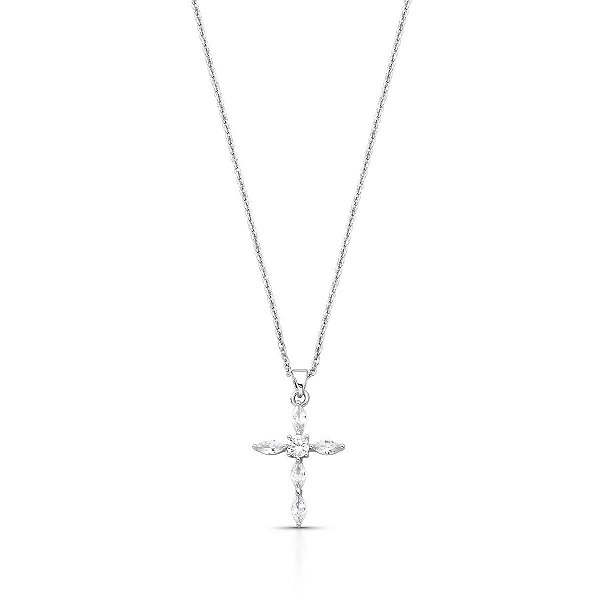 Colar Elo Português Pingente Cruz