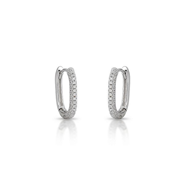 Brinco Argola  Fina Quadrada