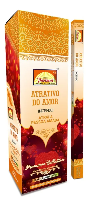 Incenso Parimal Atrativo do Amor – Caixa com 8 Varetas